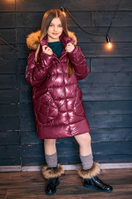 Пальто для девочки GnK ЗС-823 превью фото